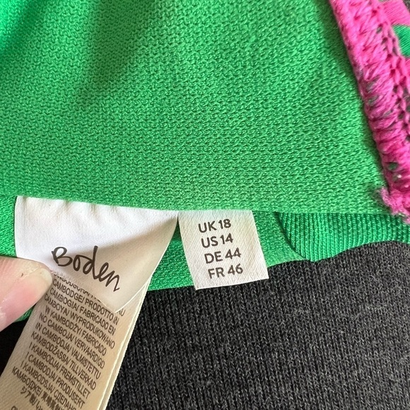 Boden pink and green patterned bikini top - Picture 3 of 4